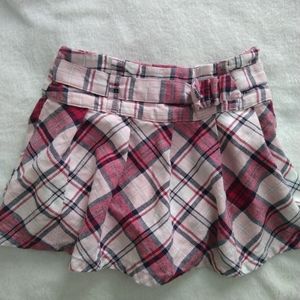 Gymboree girls pink cotton flannel plaid skirt size 4